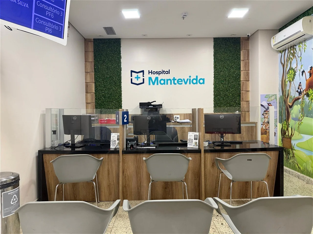 Recepção do Hospital Mantevida Asa Norte